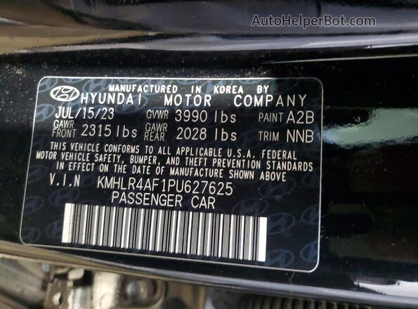 KMHLR4AF1PU627625 2023 HYUNDAI ELANTRA Черный Вид подкапотного пространства