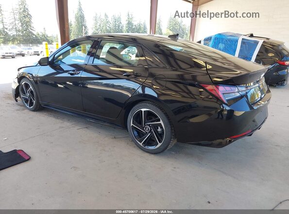 KMHLR4AF2NU238893 2022 HYUNDAI ELANTRA Black უკანა მარცხენა