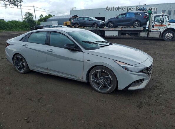 KMHLR4AF2PU633658 2023 HYUNDAI ELANTRA Серебряный Передняя правая четверть