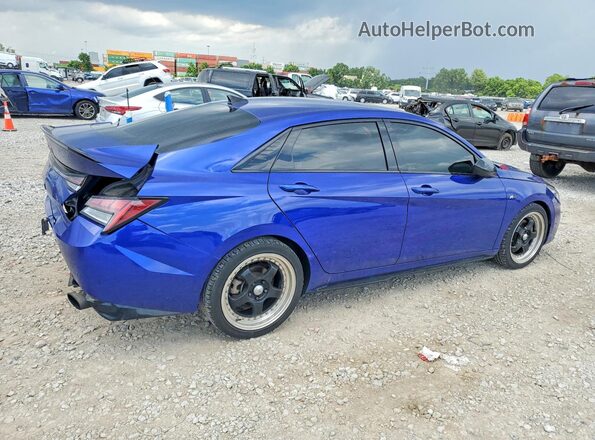 KMHLR4AF3NU229670 2022 HYUNDAI ELANTRA Blue Tył prawy