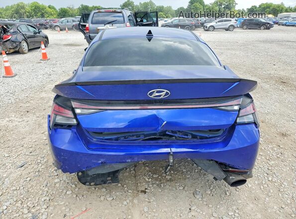 KMHLR4AF3NU229670 2022 HYUNDAI ELANTRA Blue Widok z tyłu