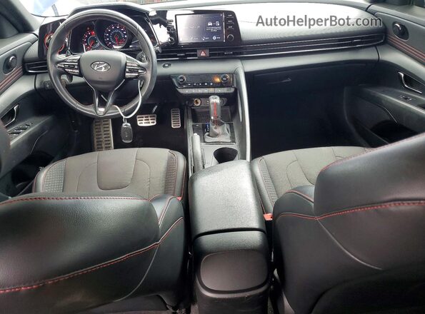 KMHLR4AF3NU229670 2022 HYUNDAI ELANTRA Blue Widok deski rozdzielczej