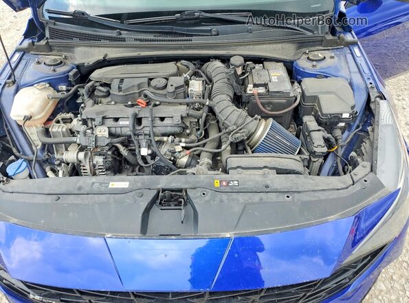 KMHLR4AF3NU229670 2022 HYUNDAI ELANTRA Blue Widok wnętrza z tyłu