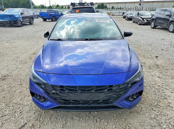 KMHLR4AF3NU229670 2022 HYUNDAI ELANTRA Blue Widok z przodu