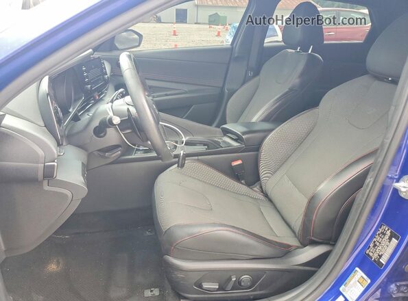 KMHLR4AF3NU229670 2022 HYUNDAI ELANTRA Blue Widok wnętrza z przodu