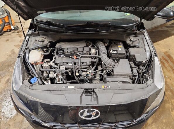 KMHLR4AF4MU153200 2021 HYUNDAI ELANTRA Black Widok wnętrza z tyłu