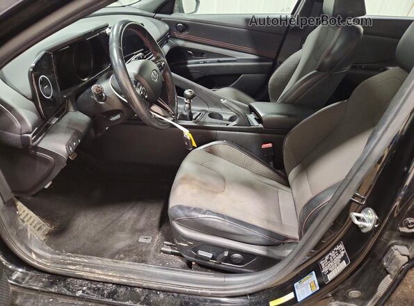 KMHLR4AF4MU153200 2021 HYUNDAI ELANTRA Black Widok wnętrza z przodu