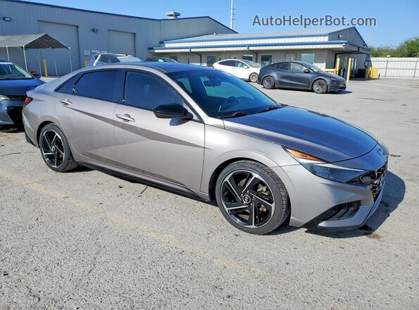 KMHLR4AF5NU314185 2022 HYUNDAI ELANTRA Gray წინა მარჯვენა