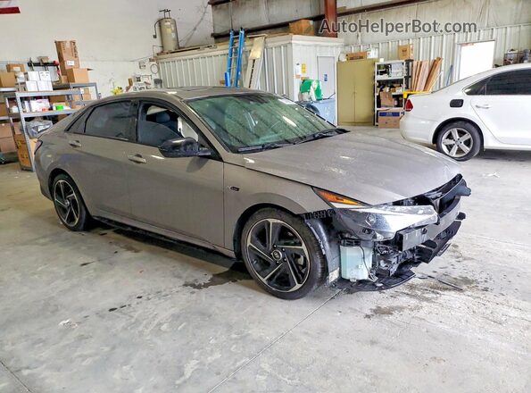 KMHLR4AF6MU106329 2021 HYUNDAI ELANTRA Gray წინა მარჯვენა