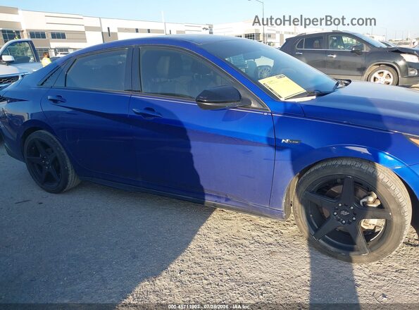 KMHLR4AF6NU232238 2022 HYUNDAI ELANTRA Blue Widok wnętrza z tyłu