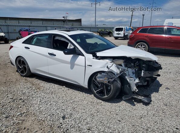 KMHLR4AF6PU605605 2023 HYUNDAI ELANTRA White Передня права чверть