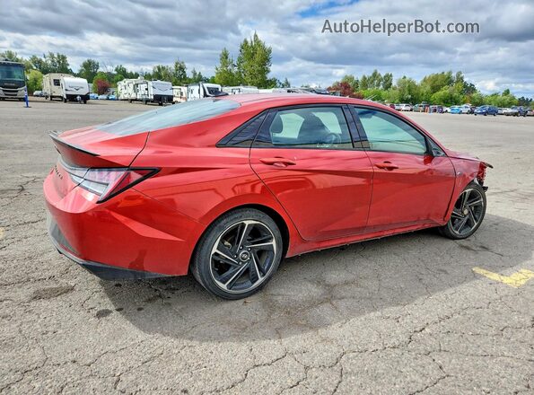 KMHLR4AF7NU327021 2022 HYUNDAI ELANTRA Red უკანა მარჯვენა
