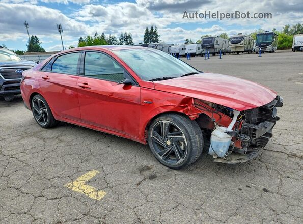 KMHLR4AF7NU327021 2022 HYUNDAI ELANTRA Red წინა მარჯვენა