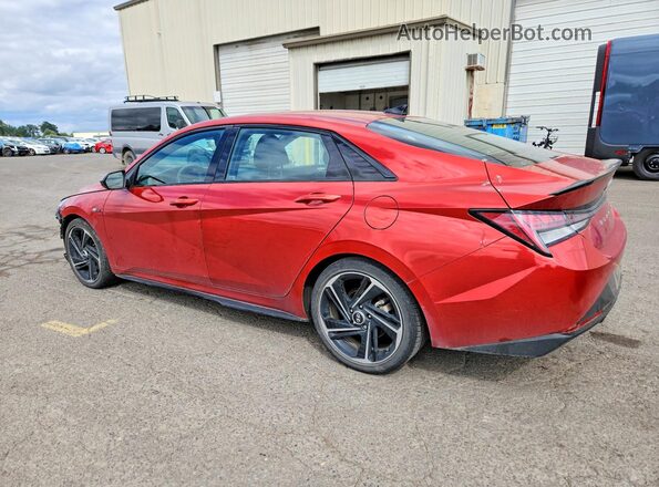 KMHLR4AF7NU327021 2022 HYUNDAI ELANTRA Red უკანა მარცხენა