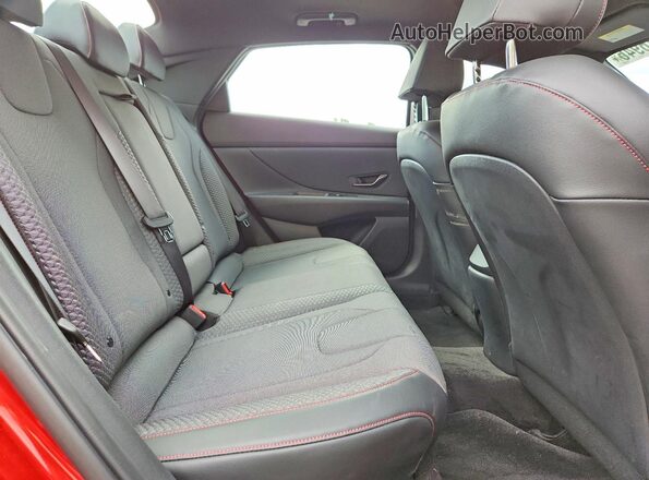 KMHLR4AF7NU327021 2022 HYUNDAI ELANTRA Red უკანა სავარძლების ხედი