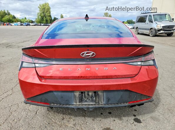 KMHLR4AF7NU327021 2022 HYUNDAI ELANTRA Red უკანა ხედი