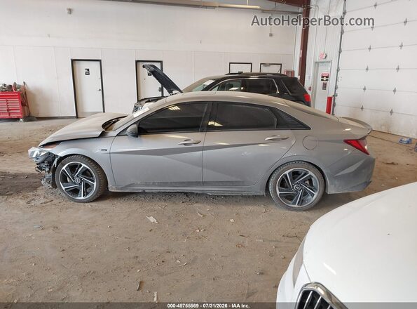 KMHLR4AF7PU494613 2023 HYUNDAI ELANTRA Gray Սալոնի 360 աստիճան տեսք
