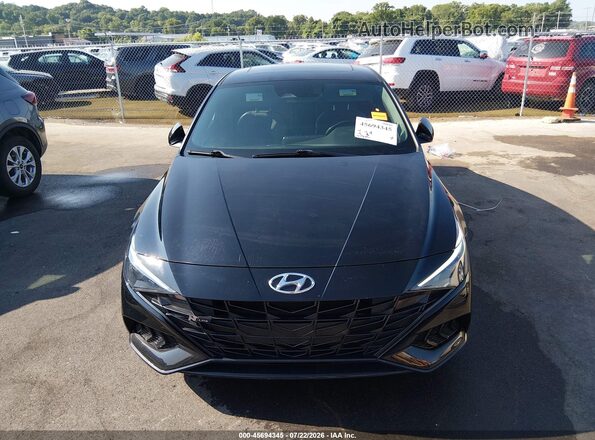 KMHLR4AF8MU105960 2021 HYUNDAI ELANTRA Black უკანა სალონის ხედი