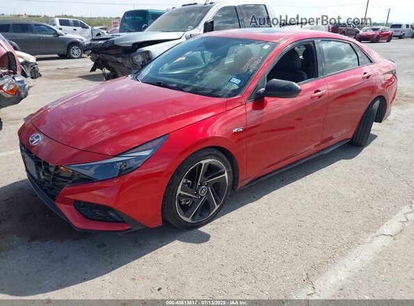 KMHLR4AF8NU232578 2022 HYUNDAI ELANTRA Красный Передняя левая четверть