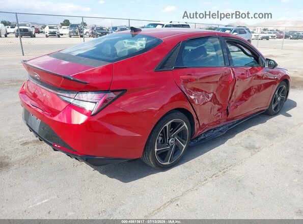 KMHLR4AF8NU232578 2022 HYUNDAI ELANTRA Красный Задняя правая четверть