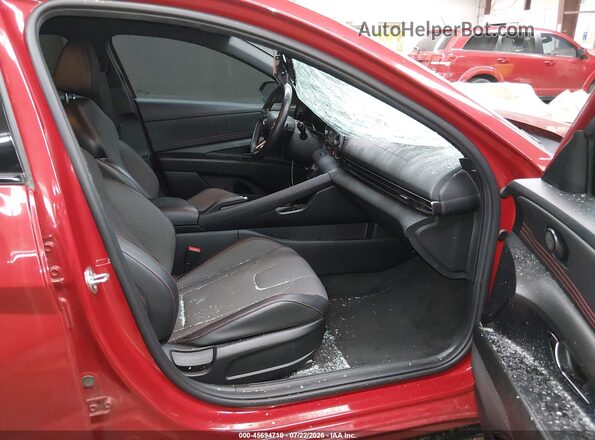 KMHLR4AF8NU370105 2022 HYUNDAI ELANTRA Red Widok wnętrza z przodu