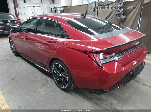 KMHLR4AF8NU370105 2022 HYUNDAI ELANTRA Red Tył lewy