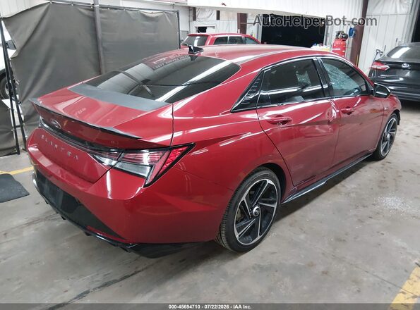 KMHLR4AF8NU370105 2022 HYUNDAI ELANTRA Red Tył prawy