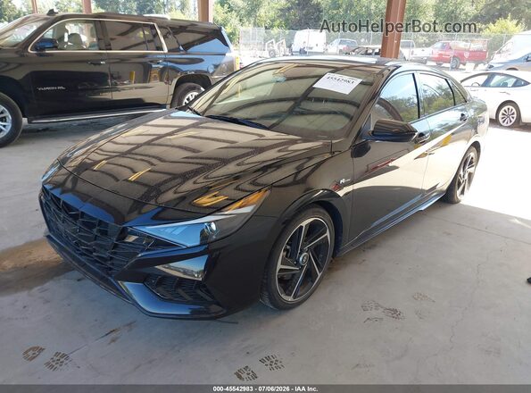 KMHLR4AF9NU362546 2022 HYUNDAI ELANTRA Black Vista tres cuartos delantera izquierda