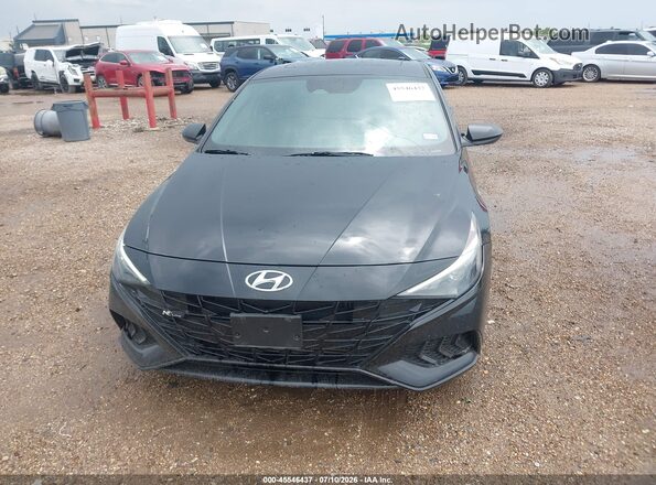 KMHLR4AF9PU556710 2023 HYUNDAI ELANTRA Black Widok wnętrza z tyłu