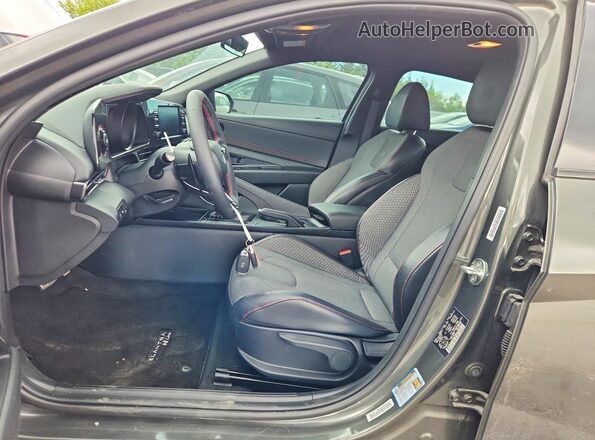 KMHLR4AFXNU307491 2022 HYUNDAI ELANTRA Gray Front interior view