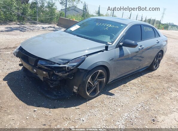 KMHLR4AFXNU326543 2022 HYUNDAI ELANTRA Gray Передня ліва чверть