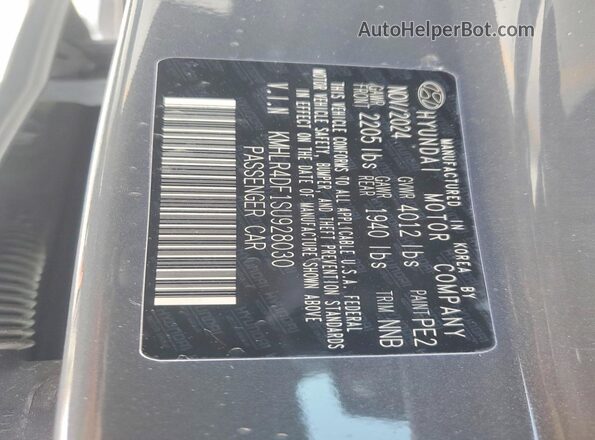 KMHLR4DF1SU928030 2025 HYUNDAI ELANTRA Silver ძრავის განყოფილების ხედი