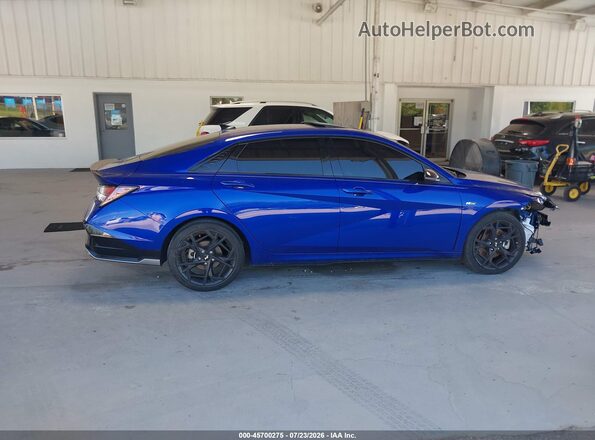 KMHLR4DF4RU744906 2024 HYUNDAI ELANTRA Blue Widok wnętrza z tyłu