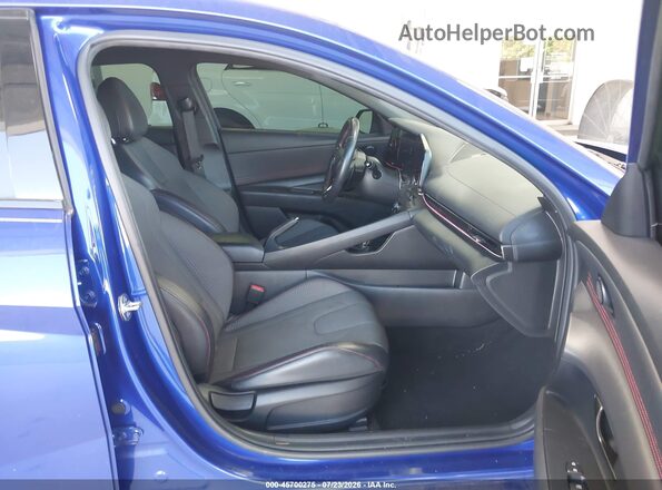 KMHLR4DF4RU744906 2024 HYUNDAI ELANTRA Blue Widok wnętrza z przodu
