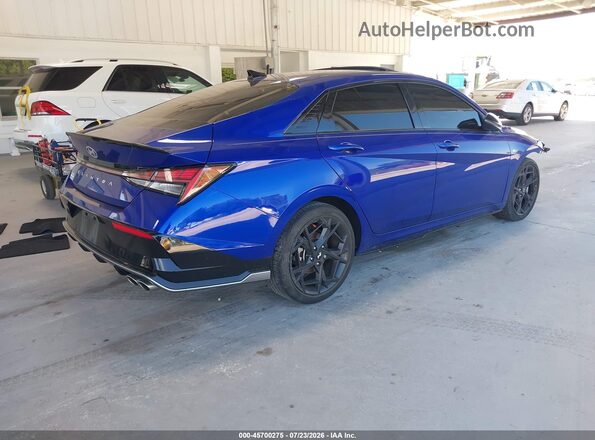 KMHLR4DF4RU744906 2024 HYUNDAI ELANTRA Blue Tył prawy