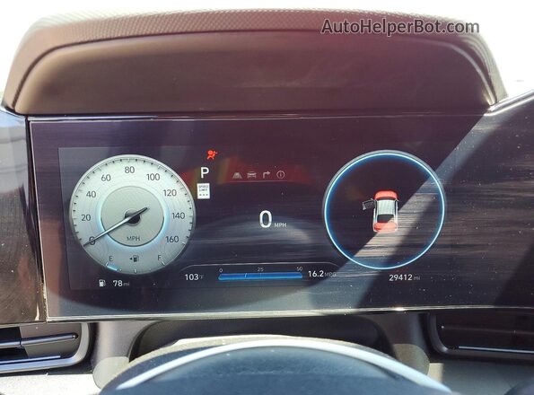 KMHLR4DF6RU813353 2024 HYUNDAI ELANTRA Red Widok zestawu wskaźników