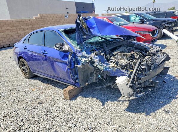 KMHLR4DF8RU813502 2024 HYUNDAI ELANTRA Blue Delantero derecho