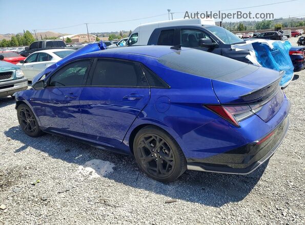 KMHLR4DF8RU813502 2024 HYUNDAI ELANTRA Blue Trasero izquierdo