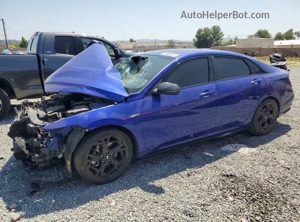 KMHLR4DF8RU813502 2024 HYUNDAI ELANTRA Blue Vista interior de 360 grados