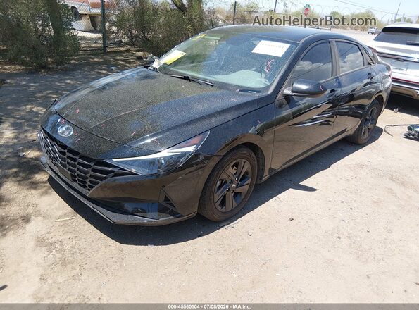 KMHLS4AG0NU243667 2022 HYUNDAI ELANTRA Black Vista tres cuartos delantera izquierda