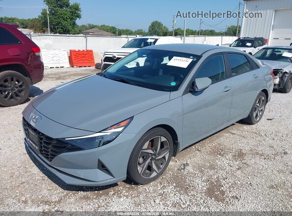 KMHLS4AG0PU422004 2023 HYUNDAI ELANTRA Gray წინა მარცხენა ხედი სამი მეოთხედიდან