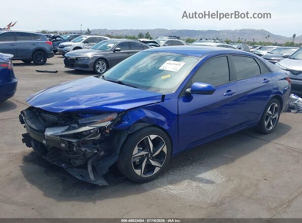 KMHLS4AG0PU558861 2023 HYUNDAI ELANTRA Blue Widok z przodu