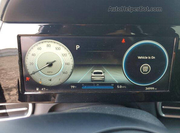 KMHLS4AG1NU216266 2022 HYUNDAI ELANTRA Black ხელსაწყოთა პანელის ხედი