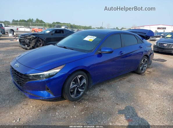 KMHLS4AG1PU463564 2023 HYUNDAI ELANTRA Blue წინა მარცხენა ხედი სამი მეოთხედიდან