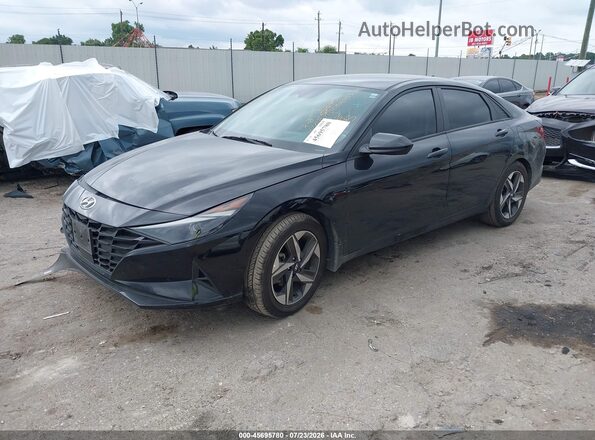 KMHLS4AG1PU567262 2023 HYUNDAI ELANTRA Black Առջևի ձախ երեք քառորդ տեսարան