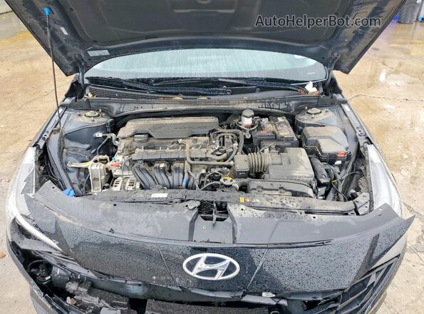 KMHLS4AG1PU619649 2023 HYUNDAI ELANTRA Black უკანა სალონის ხედი
