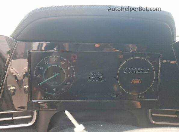 KMHLS4AG2NU309071 2022 HYUNDAI ELANTRA Silver Սարքավորումների վահանակի տեսք