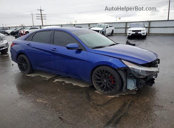 KMHLS4AG2PU410257 2023 HYUNDAI ELANTRA Синий Передняя правая четверть