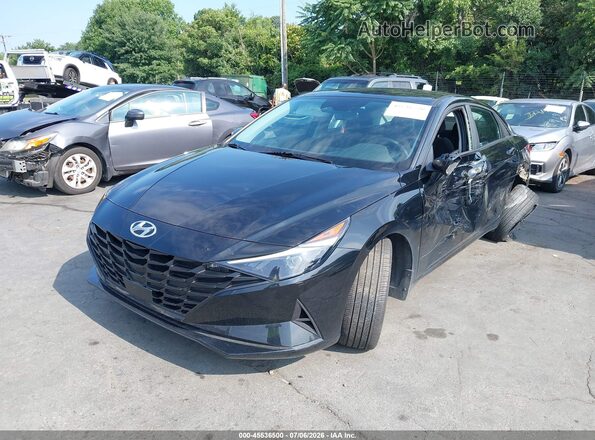 KMHLS4AG2PU557050 2023 HYUNDAI ELANTRA Black Առջևի ձախ երեք քառորդ տեսարան