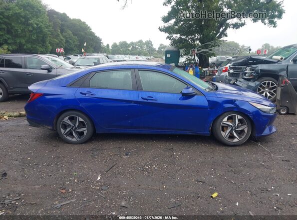 KMHLS4AG2PU595958 2023 HYUNDAI ELANTRA Blue Rear interior view